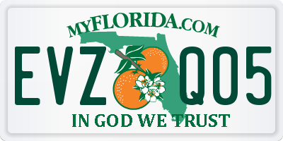 FL license plate EVZQ05