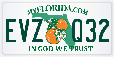 FL license plate EVZQ32