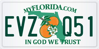 FL license plate EVZQ51