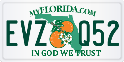 FL license plate EVZQ52