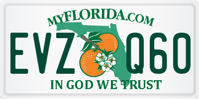 FL license plate EVZQ60