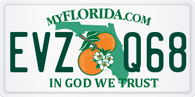 FL license plate EVZQ68