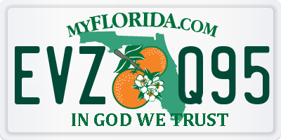 FL license plate EVZQ95