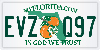 FL license plate EVZQ97