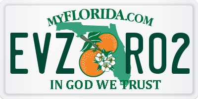 FL license plate EVZR02