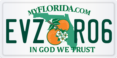FL license plate EVZR06