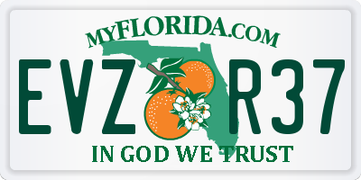 FL license plate EVZR37