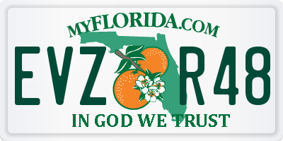 FL license plate EVZR48