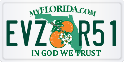 FL license plate EVZR51
