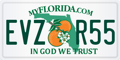 FL license plate EVZR55