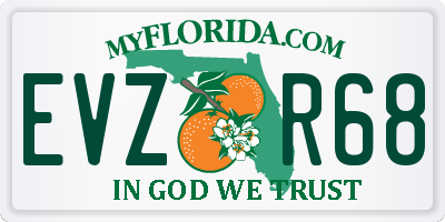 FL license plate EVZR68
