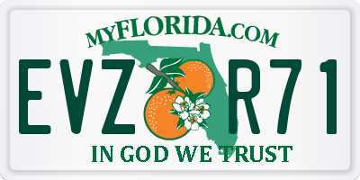 FL license plate EVZR71