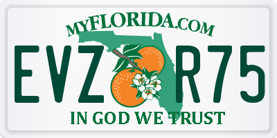 FL license plate EVZR75