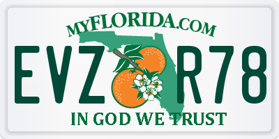 FL license plate EVZR78