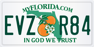 FL license plate EVZR84
