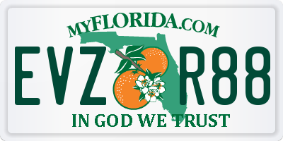 FL license plate EVZR88