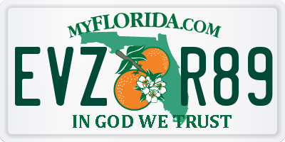 FL license plate EVZR89