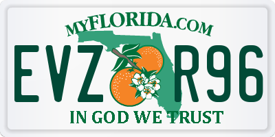 FL license plate EVZR96