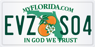FL license plate EVZS04