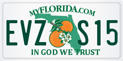 FL license plate EVZS15