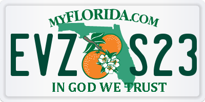 FL license plate EVZS23