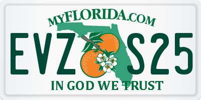 FL license plate EVZS25