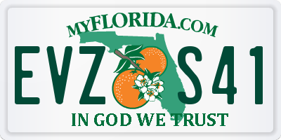FL license plate EVZS41