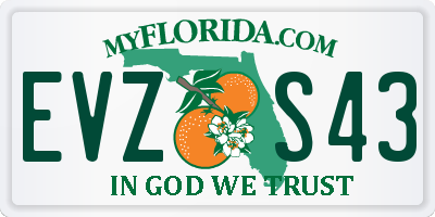 FL license plate EVZS43
