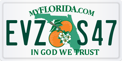 FL license plate EVZS47