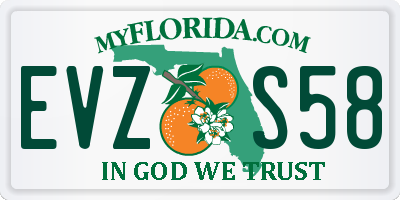 FL license plate EVZS58