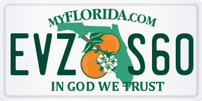 FL license plate EVZS60