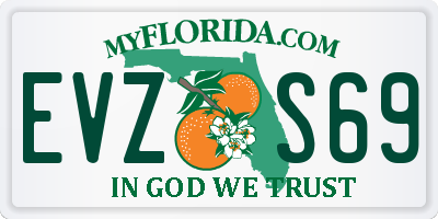 FL license plate EVZS69