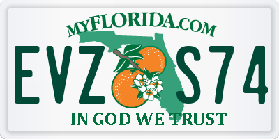 FL license plate EVZS74
