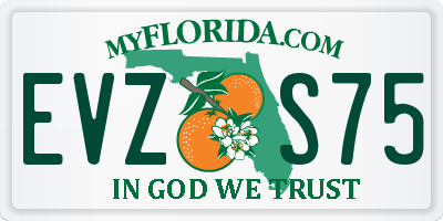 FL license plate EVZS75