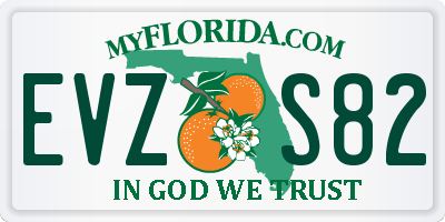 FL license plate EVZS82
