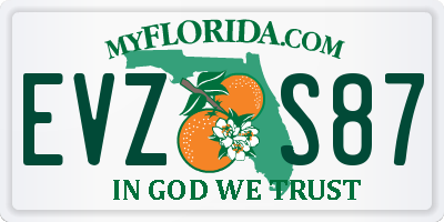 FL license plate EVZS87