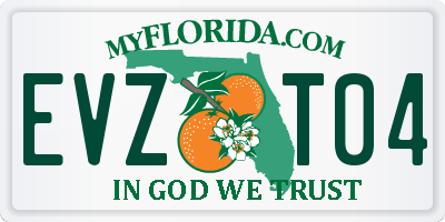 FL license plate EVZT04