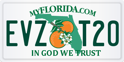 FL license plate EVZT20