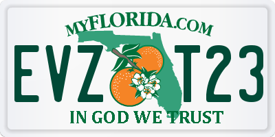 FL license plate EVZT23