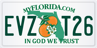 FL license plate EVZT26