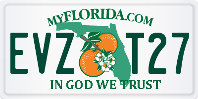 FL license plate EVZT27