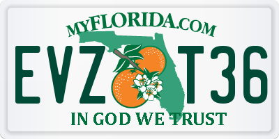 FL license plate EVZT36