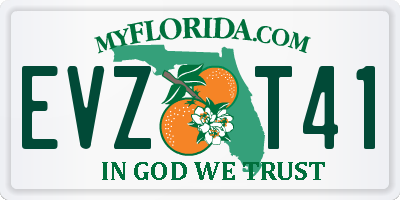 FL license plate EVZT41