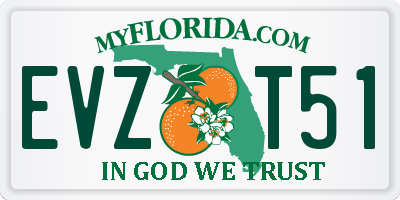 FL license plate EVZT51