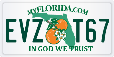 FL license plate EVZT67