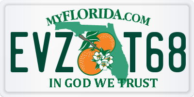 FL license plate EVZT68