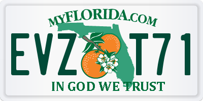 FL license plate EVZT71