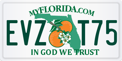 FL license plate EVZT75