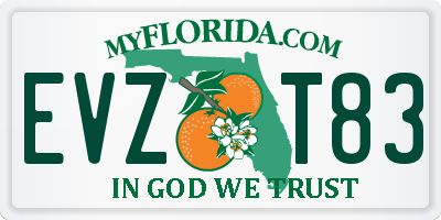 FL license plate EVZT83