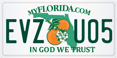 FL license plate EVZU05